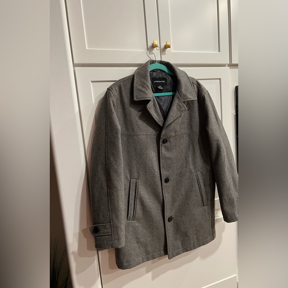 Men’s London Fog Overcoat or Peacoat size M Heather-gray - Picture 3 of 11